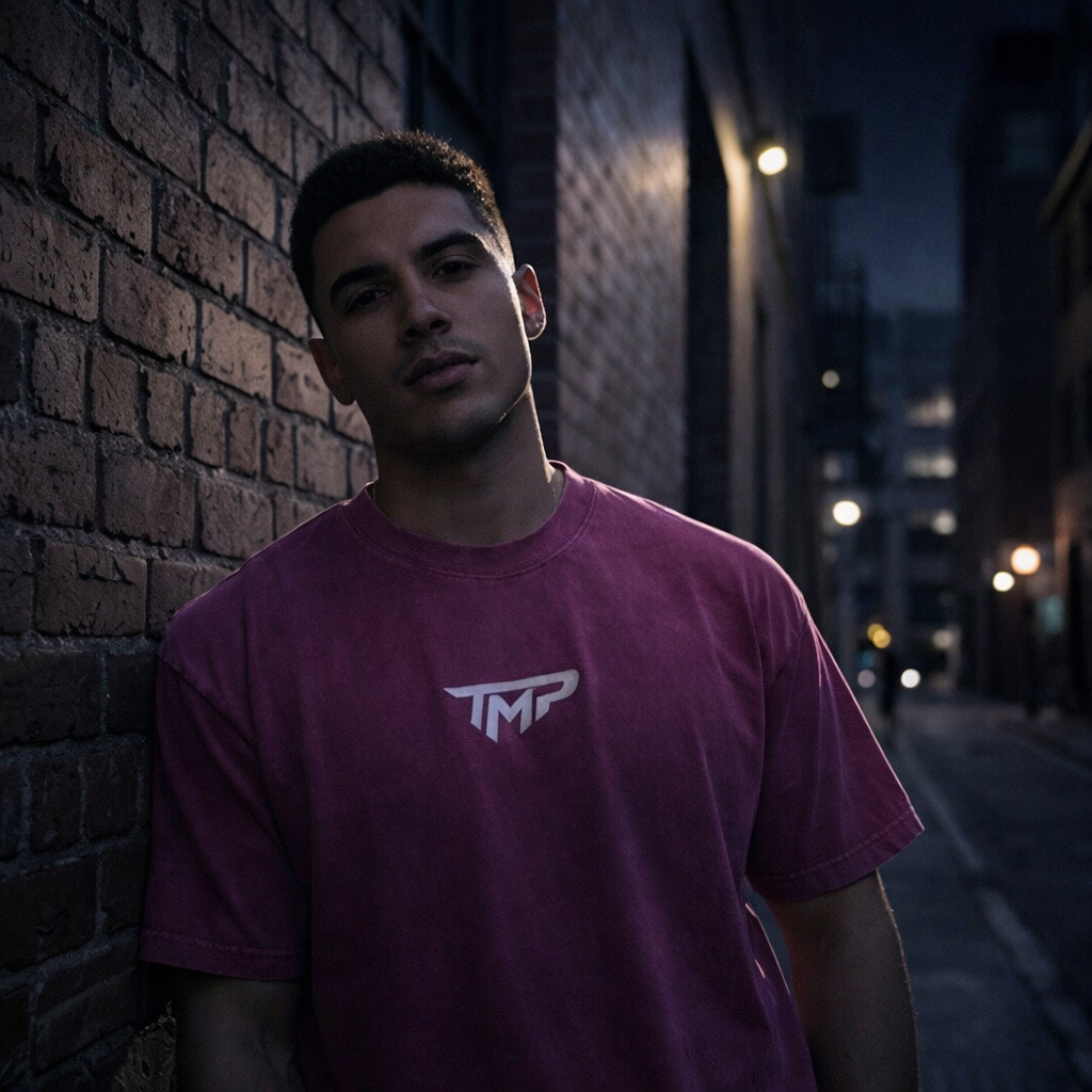 TIMEUP Vintage Wash Performance Tee