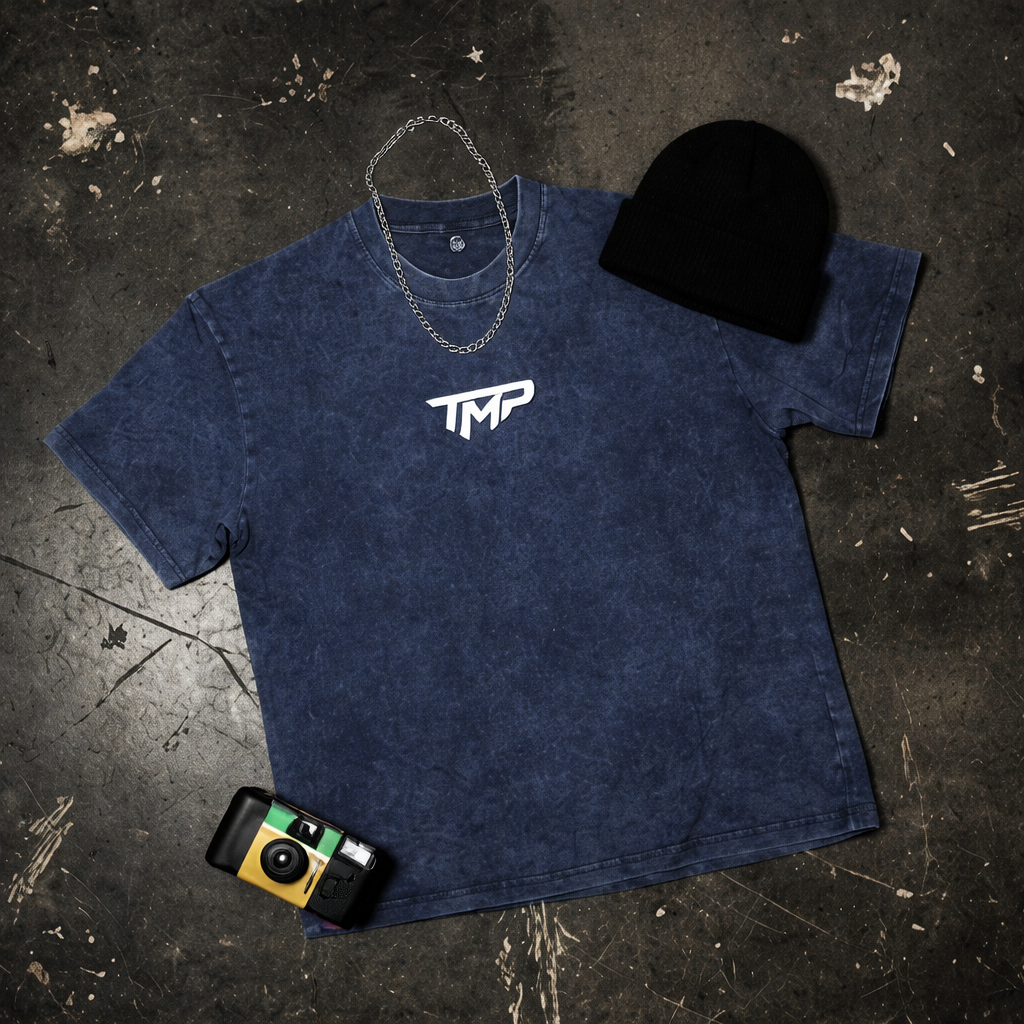 TIMEUP Vintage Wash Performance Tee